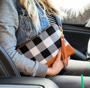 Buffalo Plaid Wristlet