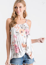 Load image into Gallery viewer, Floral Twist Front Tank