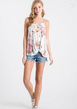 Load image into Gallery viewer, Floral Twist Front Tank