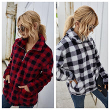 Load image into Gallery viewer, Buffalo Plaid Sherpa