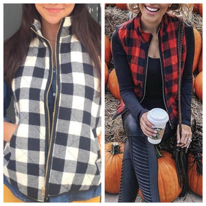 Buffalo Plaid Zip Vest