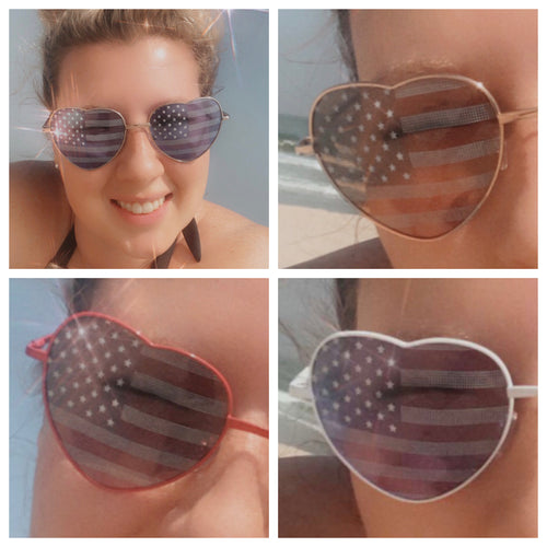 Heart Flag Sunglasses