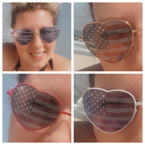 Heart Flag Sunglasses