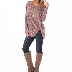 Twist Front Long Sleeve Tunic