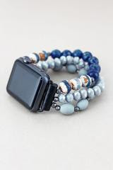 Beaded Smart Watch Band - Blue