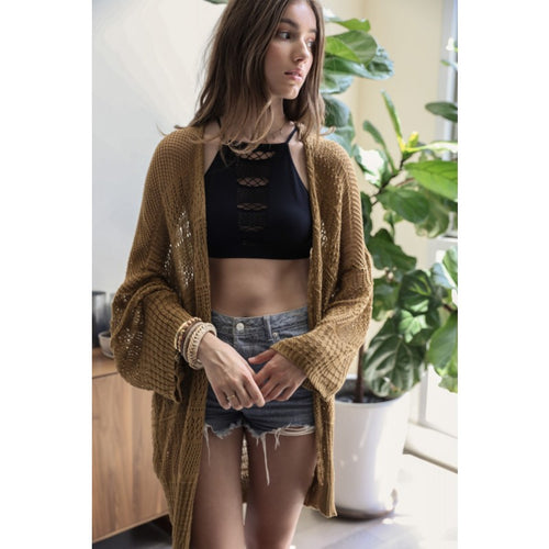 Knit Netted Cardigan